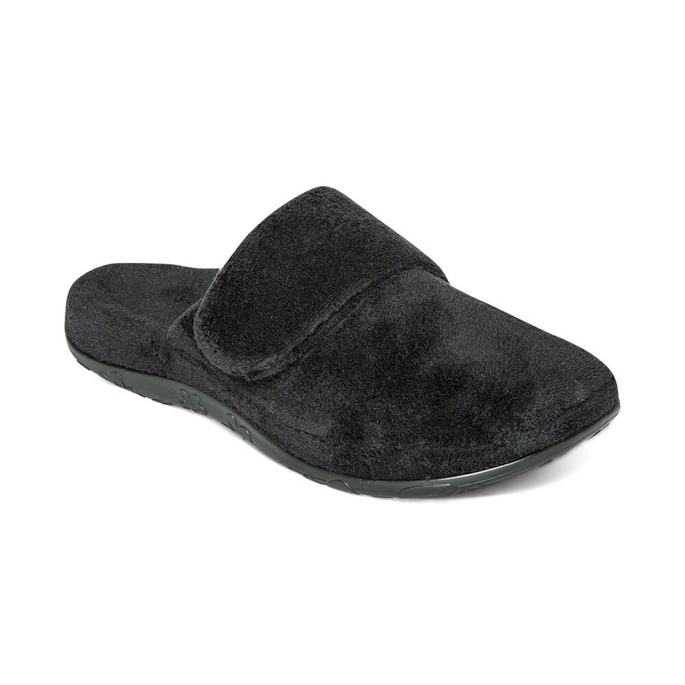 Aetrex Women's Mandy Closed Toe Slippers - Black | USA WY7763T